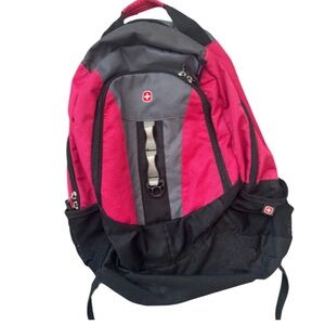 Swiss Tech Red and Gray Backpack